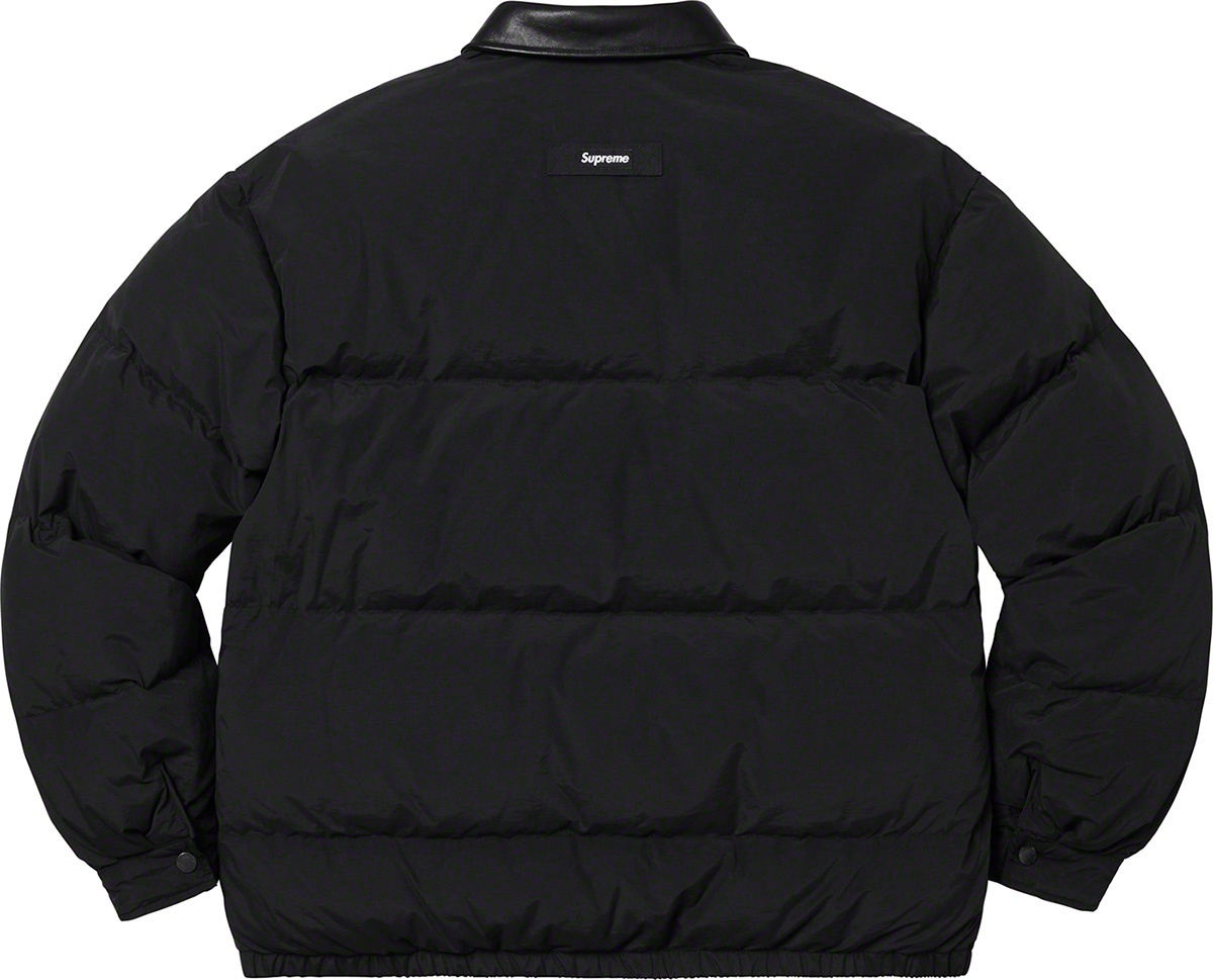 Leather Collar Puffy Jacket view 16